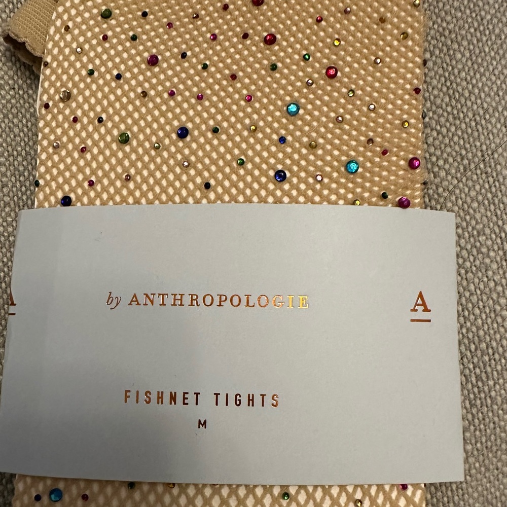 Anthropologie fishnet rhinestone tights - NWT - size M